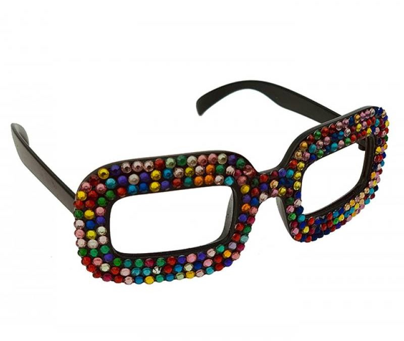 Costume Multi Rhinestone Eyeglasses