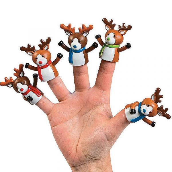 Rubber Reindeer Finger Puppets