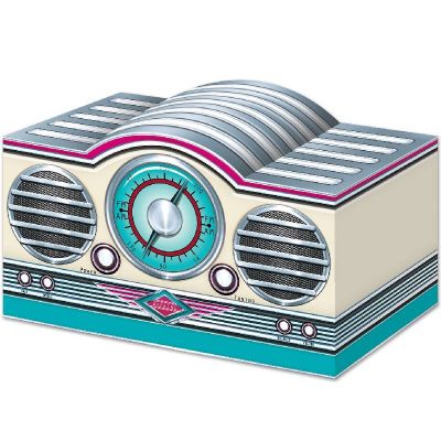 1950 style radio centerpiece