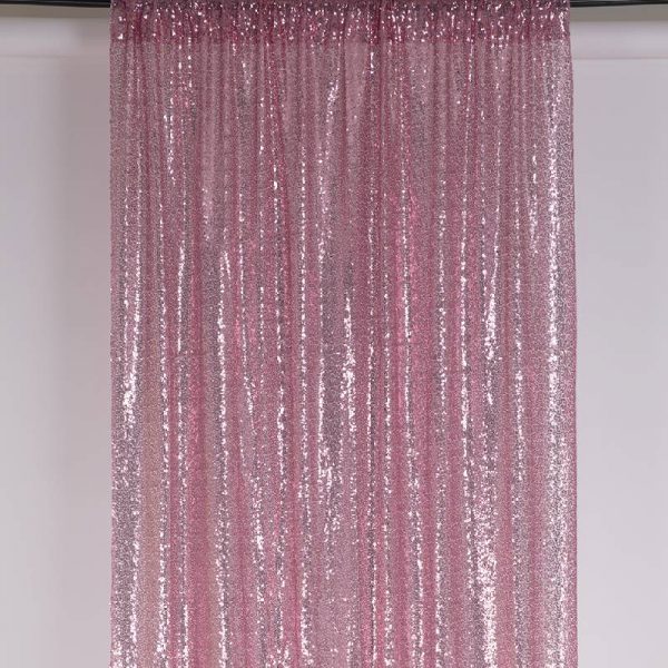 Sequin Fabric Backdrop Curtain - Pink