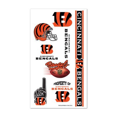 Officially Licensed Bengals Temp Tattoo Sheet