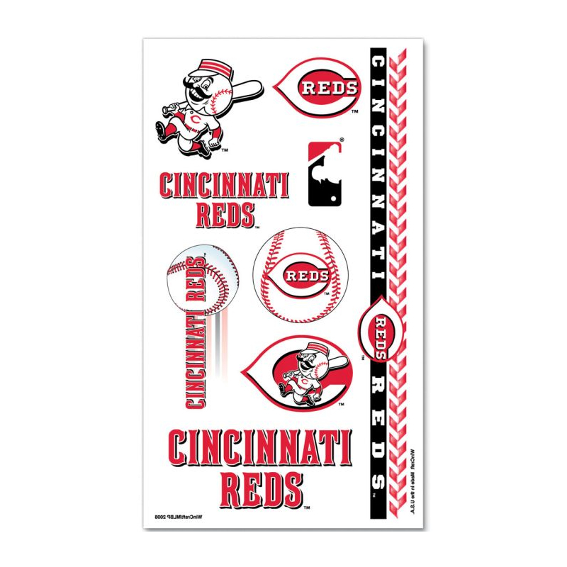 reds temp tattoo sheet