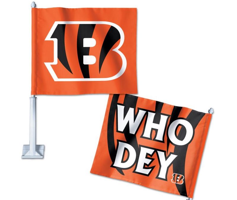 Officially Licensed Bengals Double Sided Car Flag