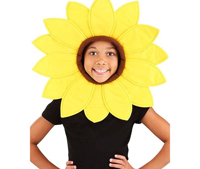 Costume Fabric Sunflower Face Piece