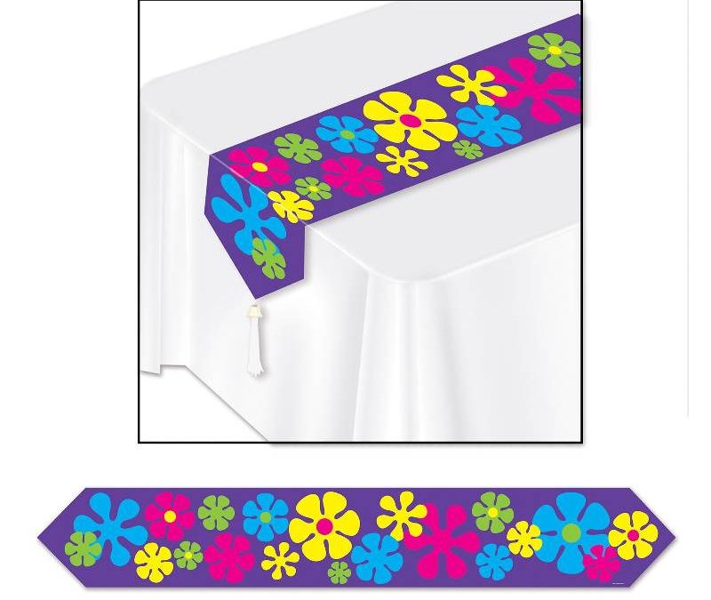 Retro Flowers Table Runner
