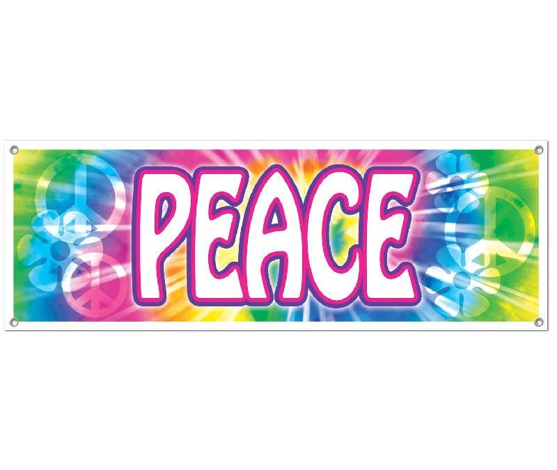 Plastic Peace Sign Banner