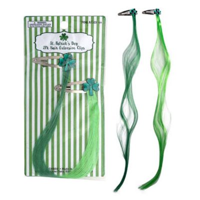 irish shamrock green hair extensions