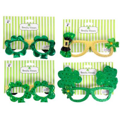 irish glitter fabric eyeglasses