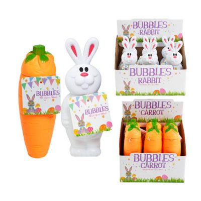 6" rabbit and carrot bubble container