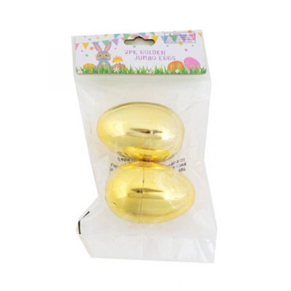 gold plated plastic 2 piece egg