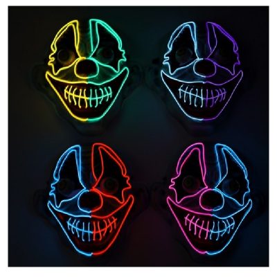 neon light up scary clown mask