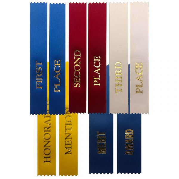 thin competition place award ribbon tail sets