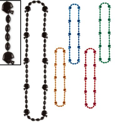 football helmet bead necklace assorted colors