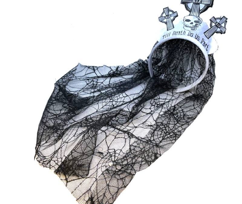 Death Bride Headband Tiara w Veil