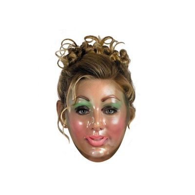 woman plastic transparent face mask