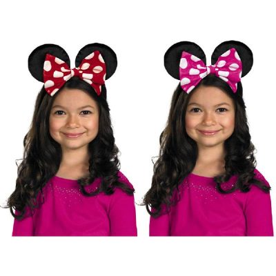 disney licensed minnie mouse headband with reversible bow