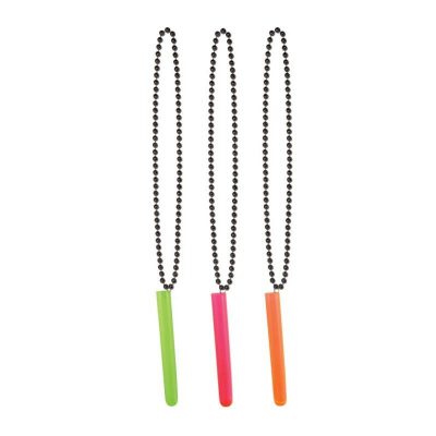 beads with neon test tube shot