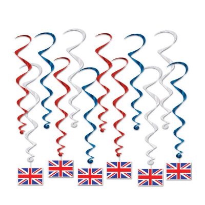 british flag hanging whirls
