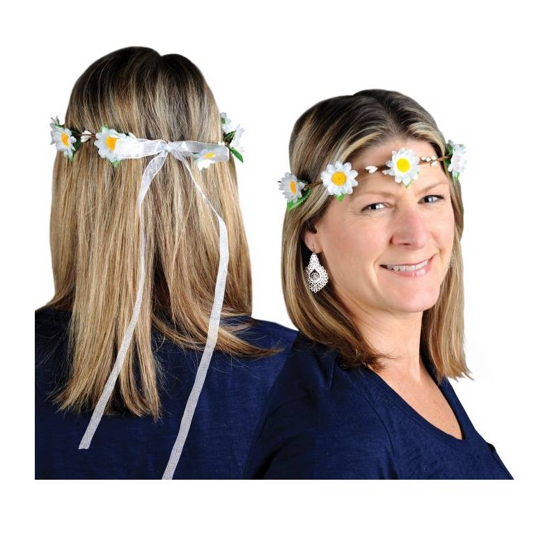 daisy headband retro hippie