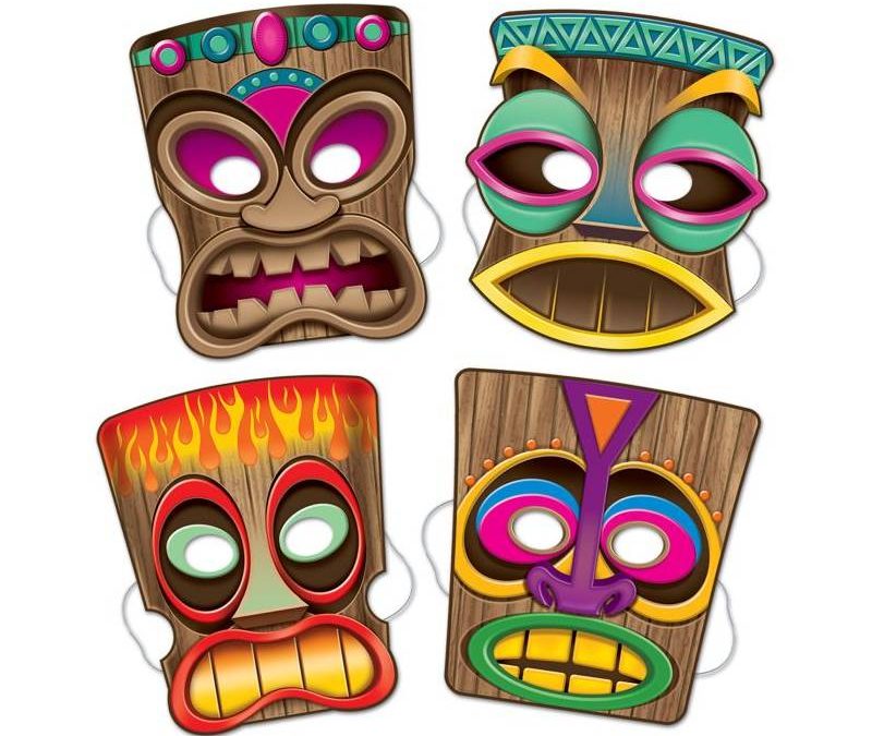 Tiki Masks Luau Photo Fun