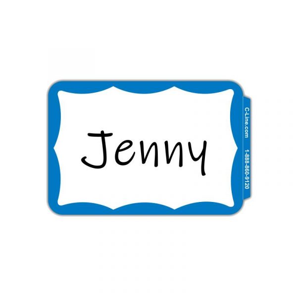 hello my name is self adhesive name badges with beveled edge blue
