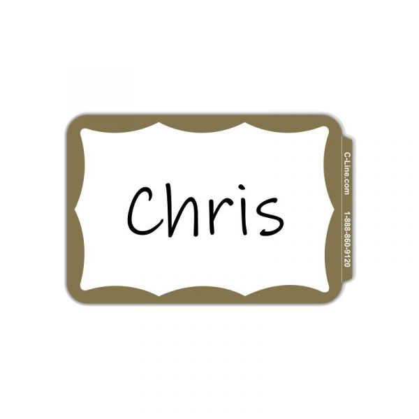 hello my name is self adhesive name badges with beveled edge gold