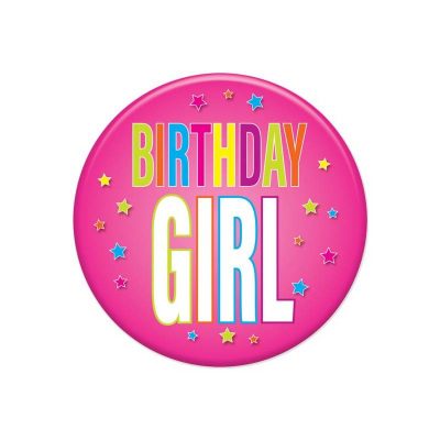 birthday girl button