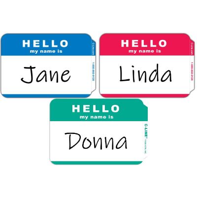 hello my name is self adhesive name badges assorted colors
