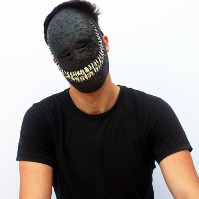 creepy grinning mask