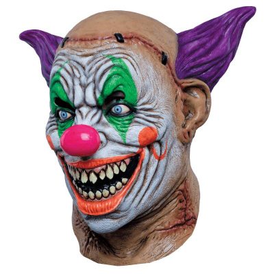 neon psycho clown latex mask