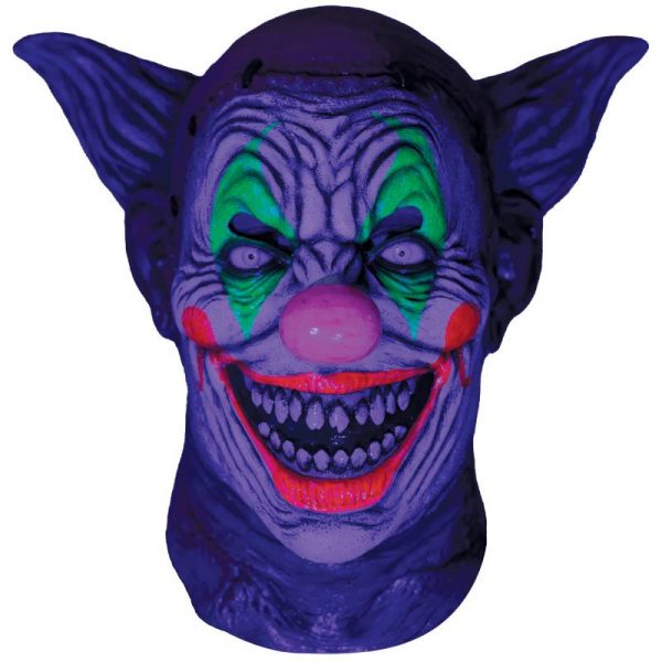 neon psycho clown latex mask