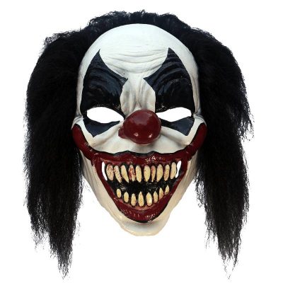 clown darky latex mask with hair