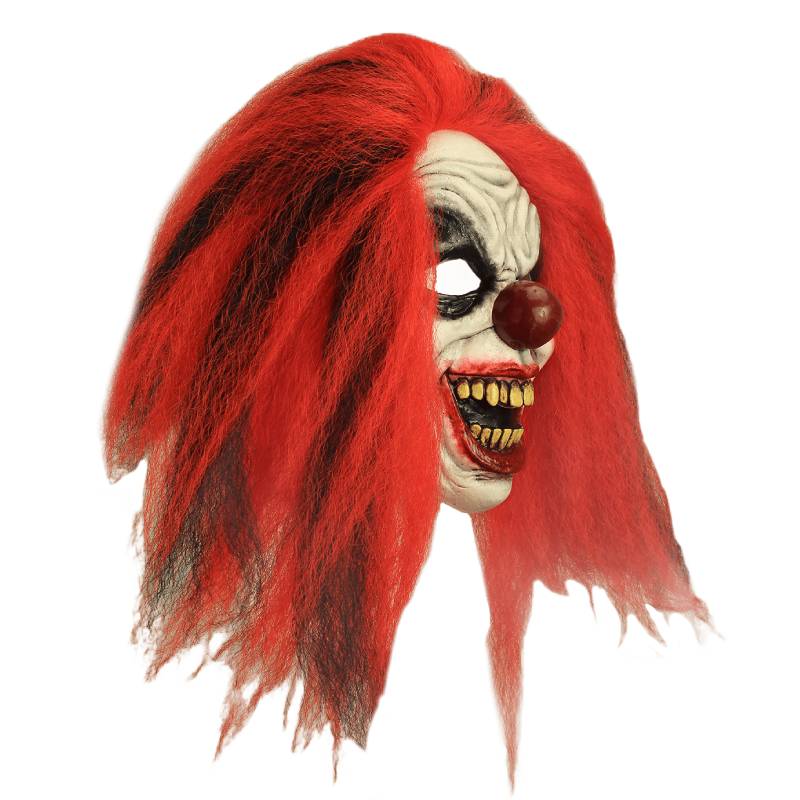 clown reddish the face latex mask