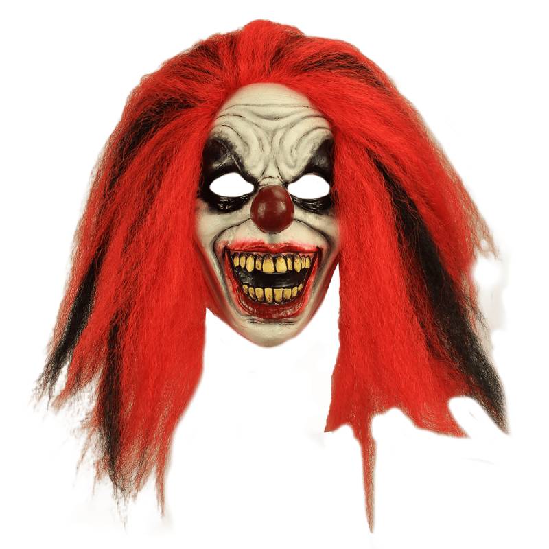 clown reddish the face latex mask