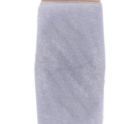 Silver Glitter Tulle 54" x 10 yards