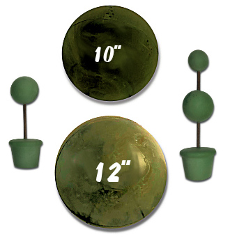 urethane balls topiary