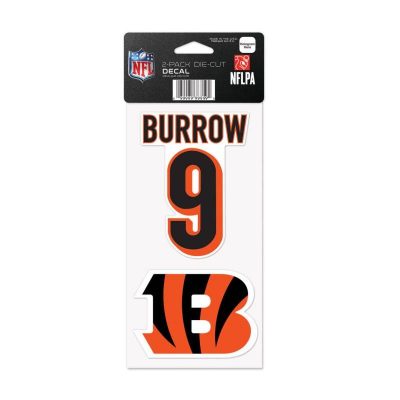 Bengals Burrow 2 Pack Die-Cut Player Decal