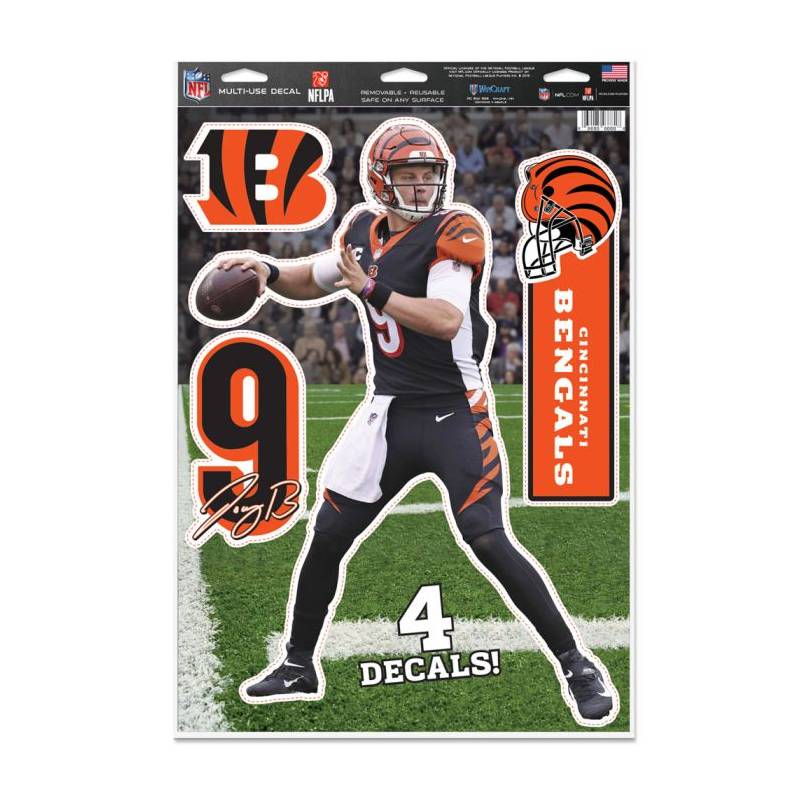 Bengals Burrow Multi-Use Decal Sheet