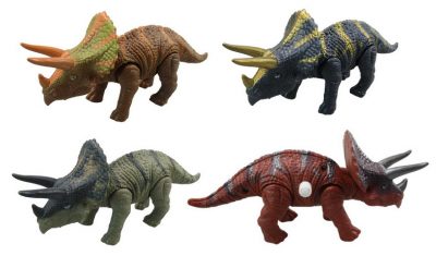 6" Plastic Wind-up Triceratops