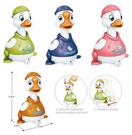 pull back "naughty" duck assorted colors