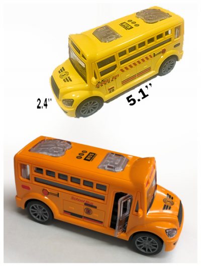 5" Party Plastic Friction School Bus