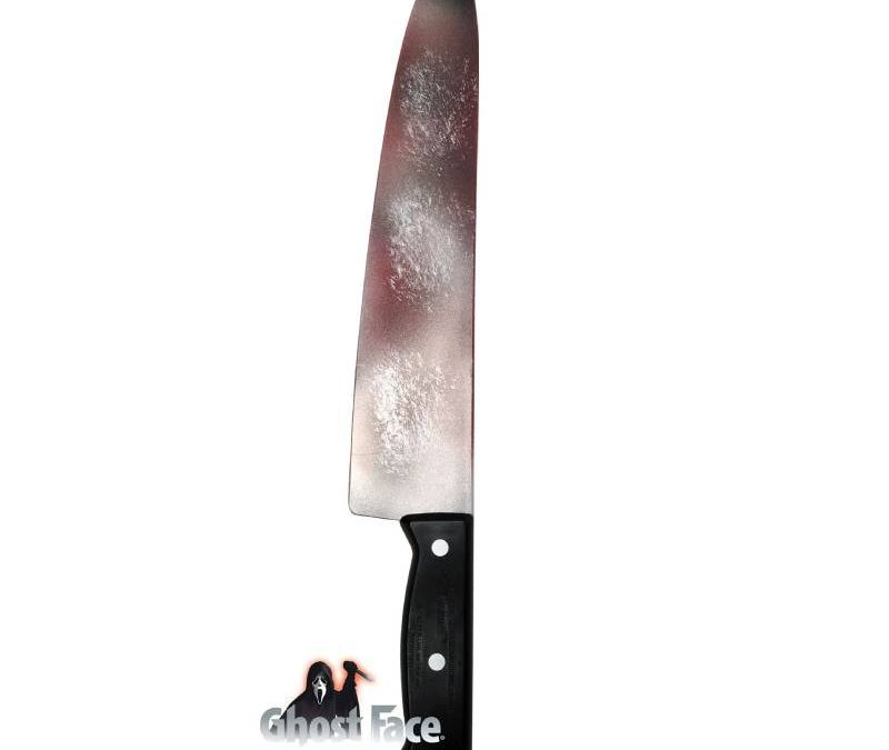 15″ Costume Plastic Ghost Face® Bloody Butcher Knife