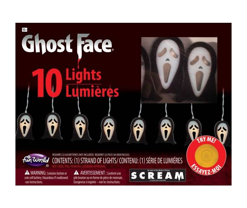 Costume Battery Operated 10 Ghost Face® Light Set