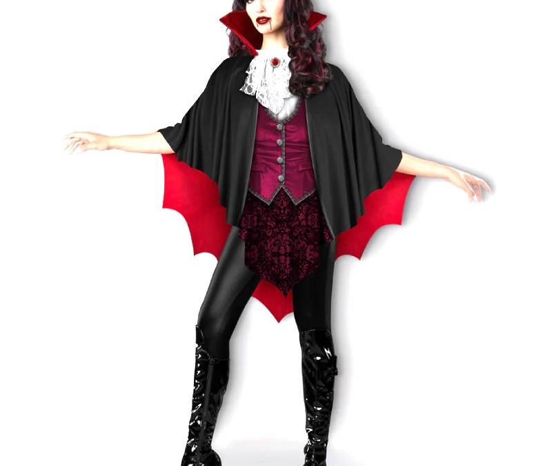 Vampiress Poncho Adult Costume