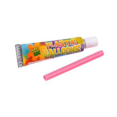 Party Plastic Balloons Tube w Straw
