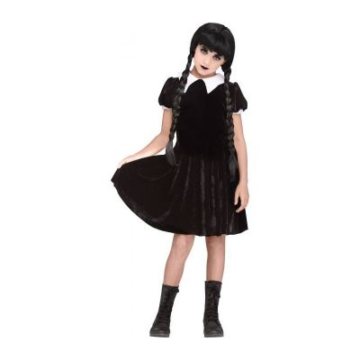 Gothic Girl Childs Costume Wednesday Addams