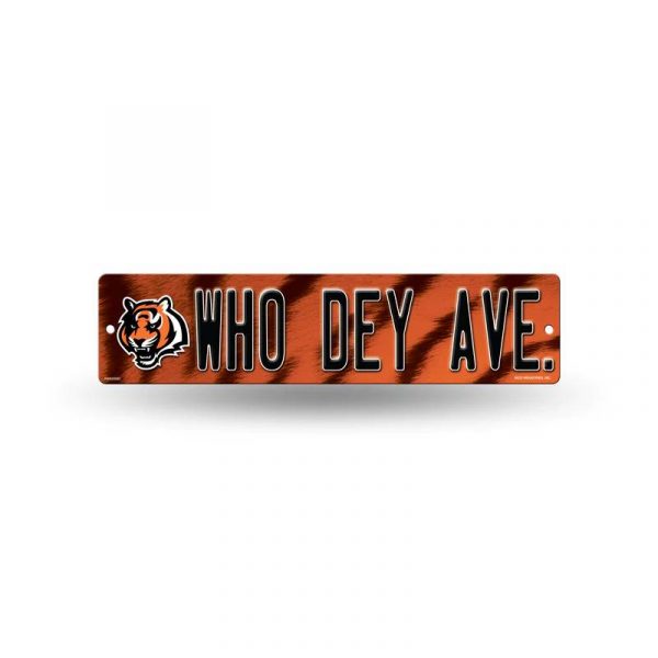 Bengals Plastic Street Signs - WHO DEY Ave.