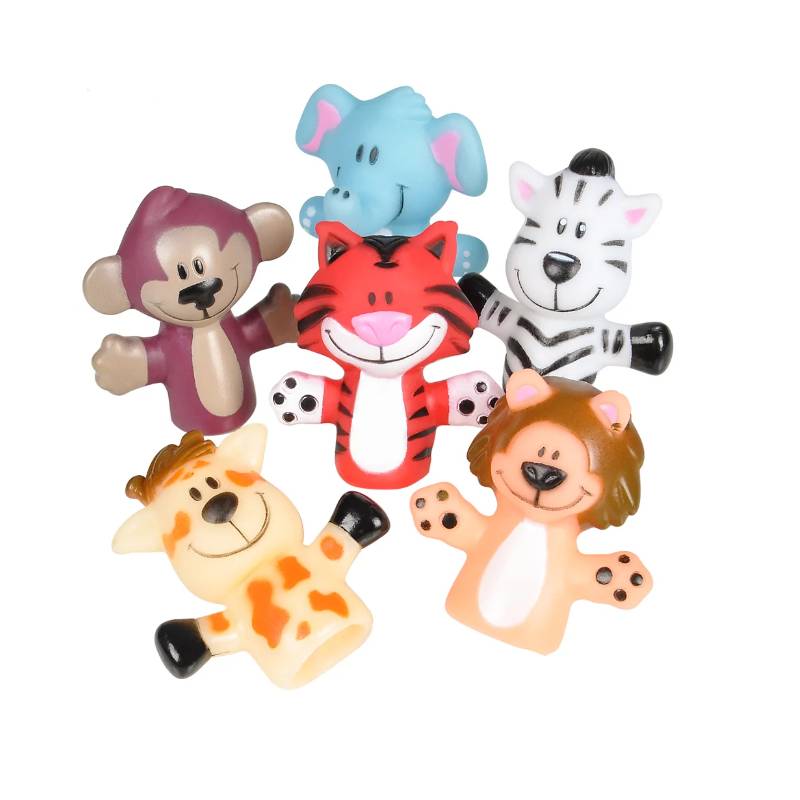 Party Rubber Zoo Animal Finger Puppets