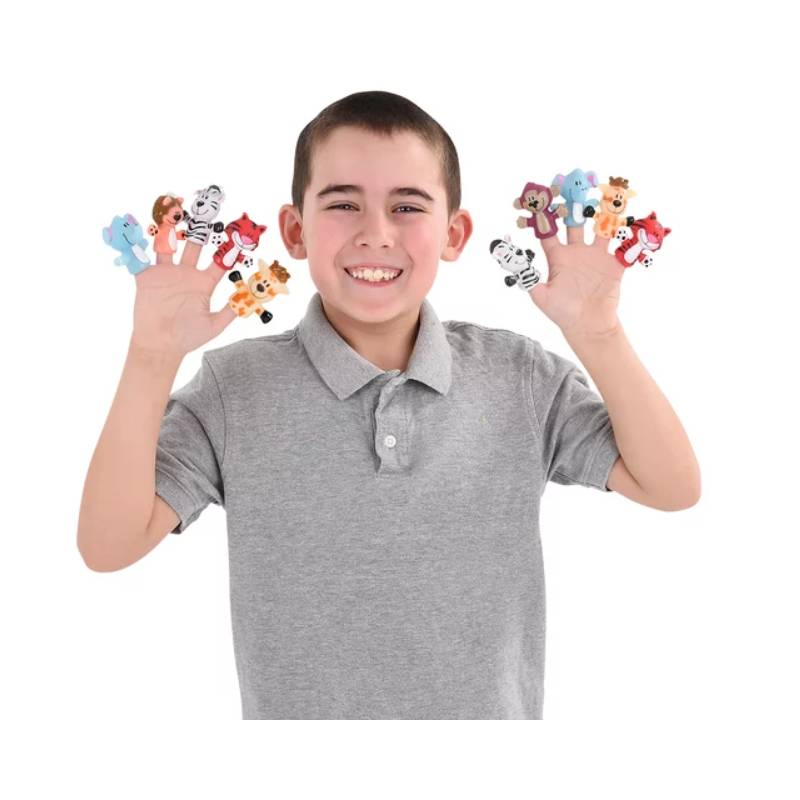 Party Rubber Zoo Animal Finger Puppets