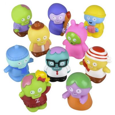 rubber zombie assorted colors and designs